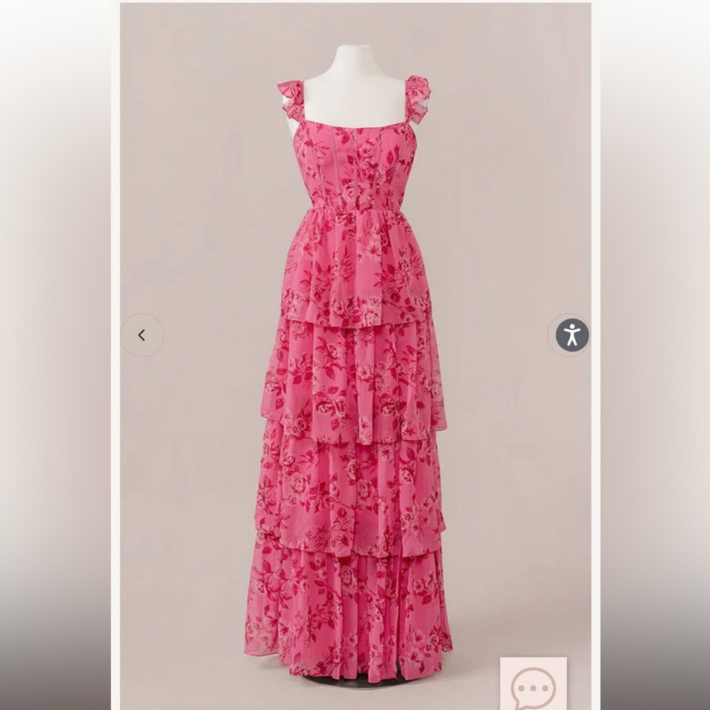 Revelry Poppy Chiffon Floral
